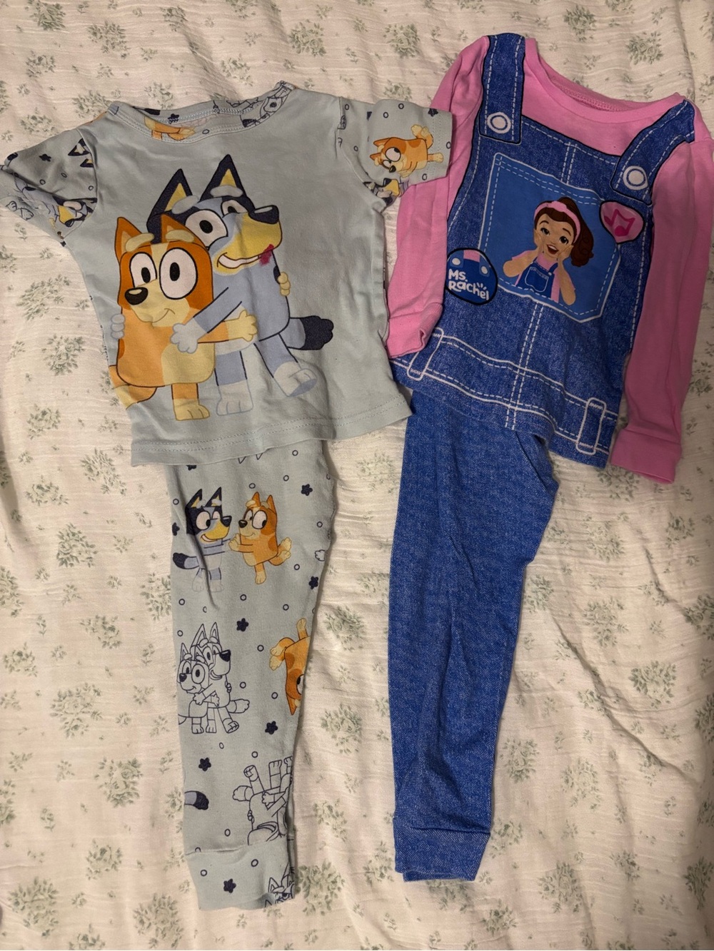 Bluey Pajama Set & Ms Rachel Overalls-Look Two-Piece Kids Outfit
